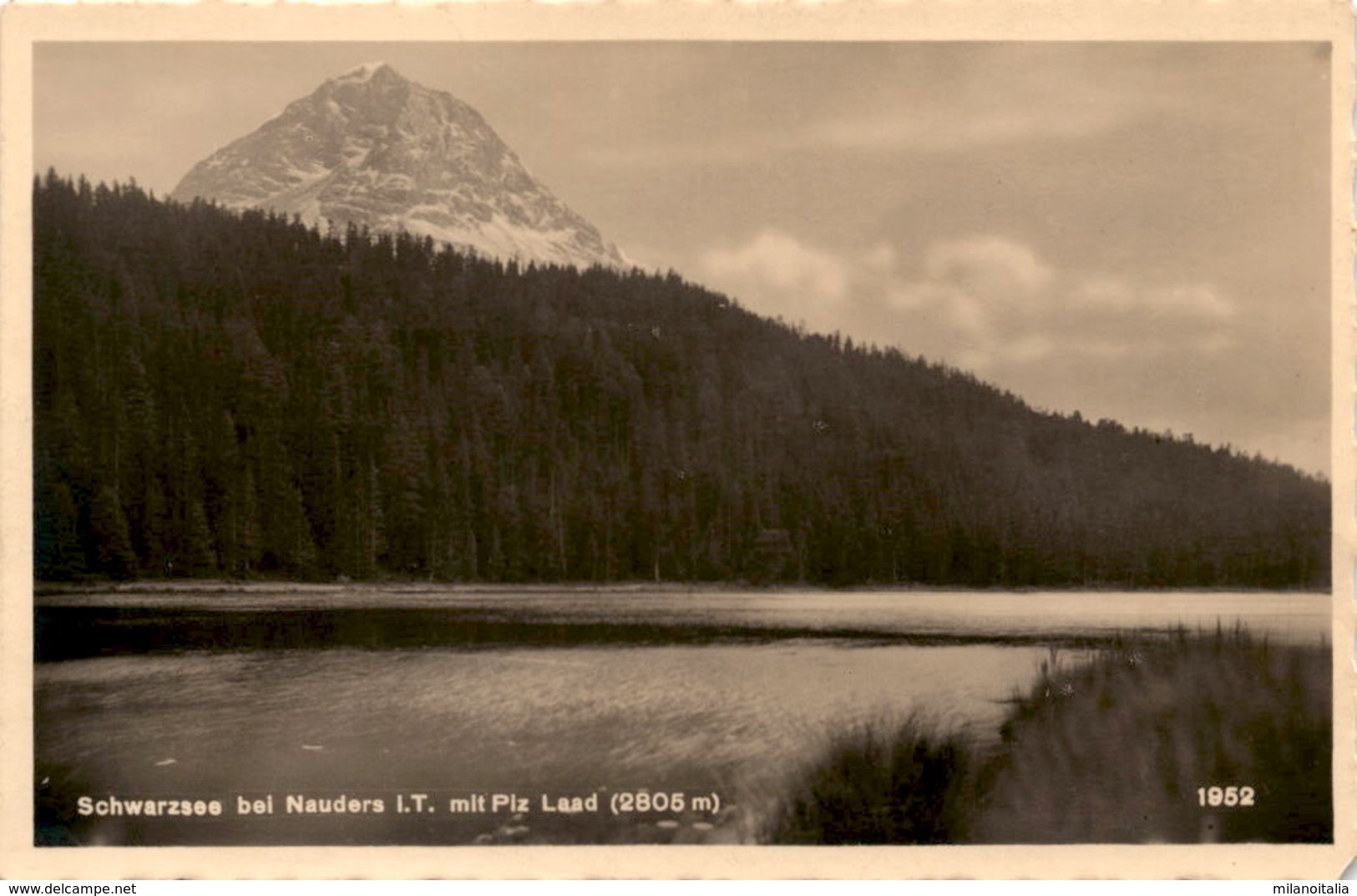 Schwarzsee Bei Nauders In Tirol Mit Piz Laad (1952) - Nauders