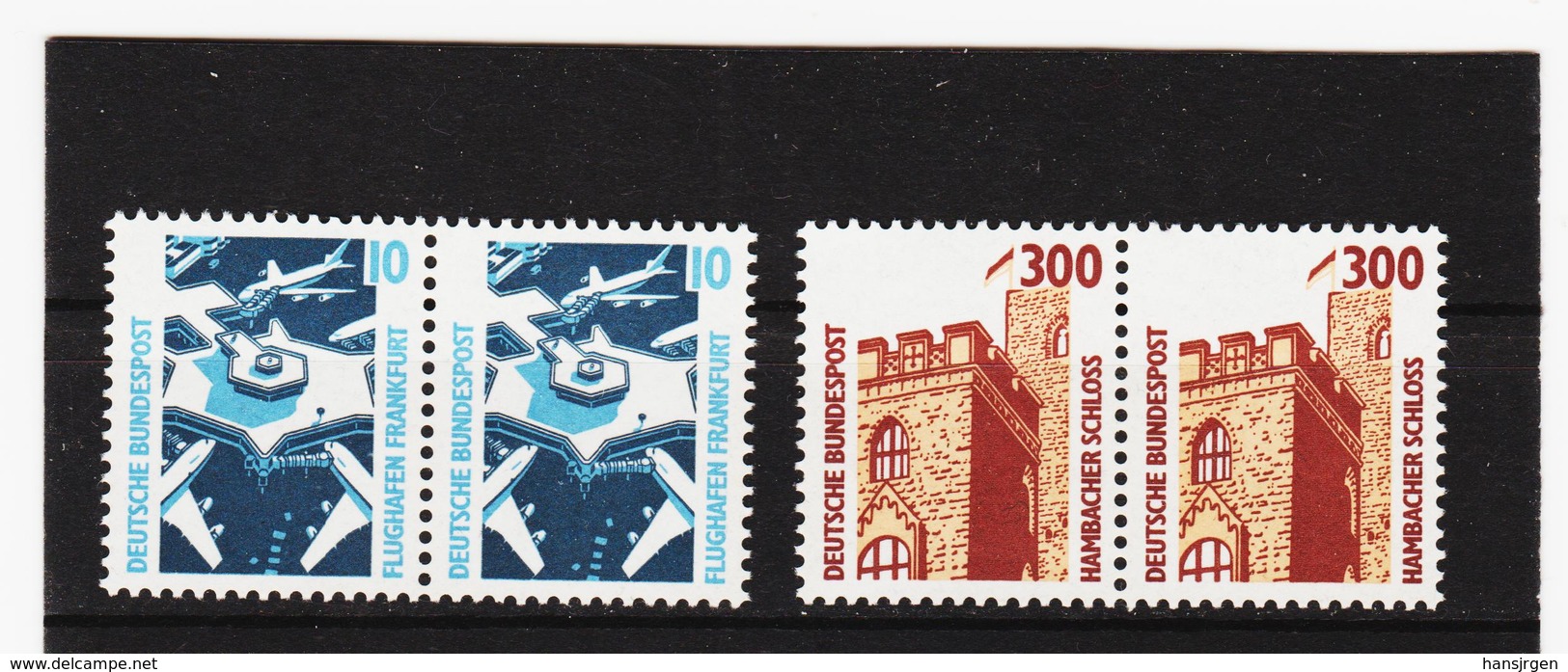 CTP44 DEUTSCHLAND  BRD 1988  MICHL 1347/48  WAAGRECHTE  PAARE ** Postfrisch - Ungebraucht