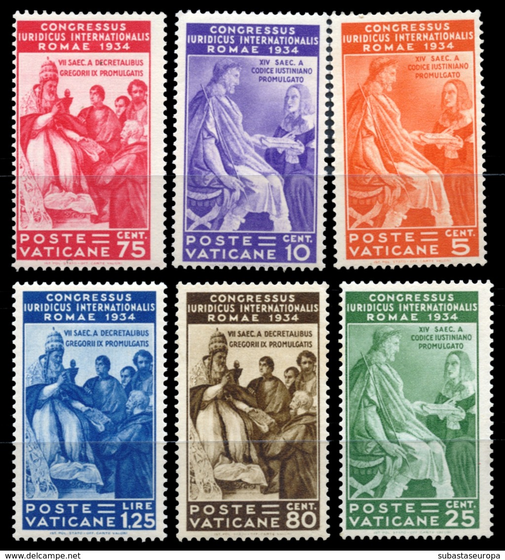 VATICANO. * 66/71. Goma No Original. Cat. 180 €. - Unused Stamps