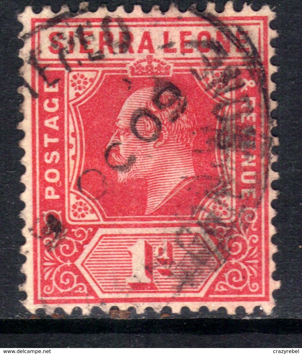 Sierra Leone 1907 - 12 KEV11  1d Carmine Red SG 100 ( H1049 ) - Sierra Leone (...-1960)