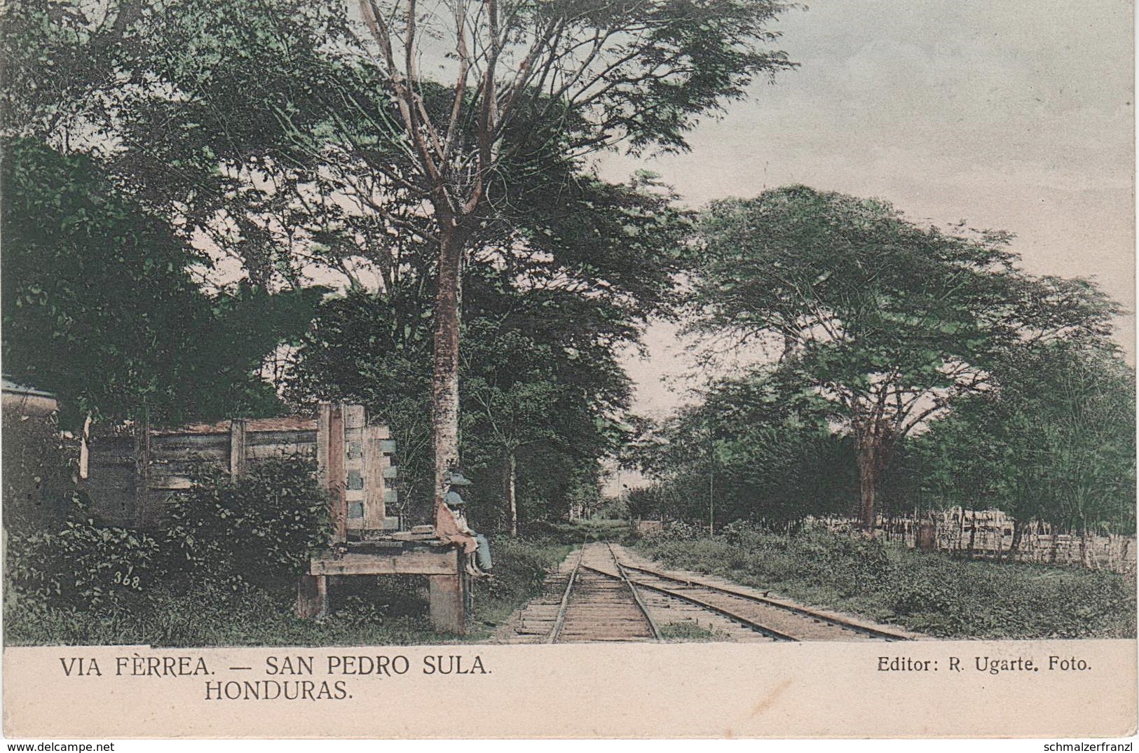 AK Honduras Via Fèrrea San Pedro Sula Railway Station Train Line Linea Estacion Tren Gare Bahnhof Zug Amerique Centrale - Honduras