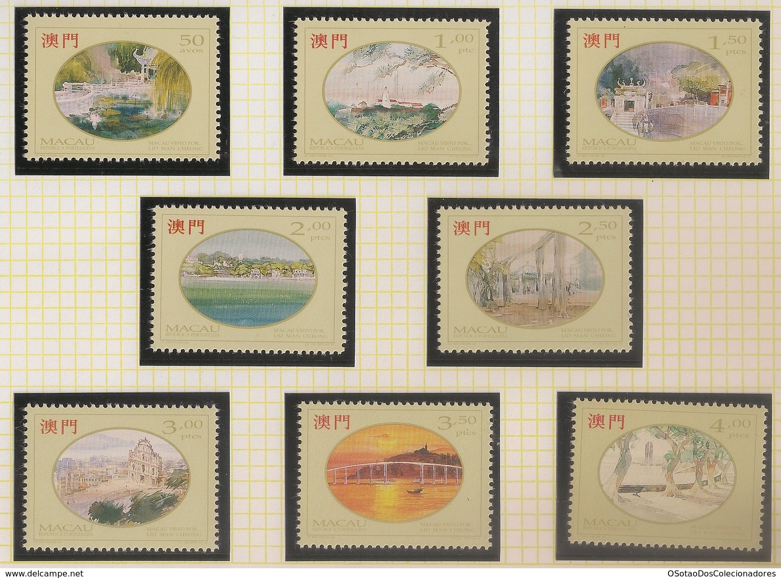 Macau Portugal China Chine 1995 - Macao Visto Por Lio  - Paintings Of Macao By Lio Man Cheong - Set Complete - MNH/Neuf - Nuovi