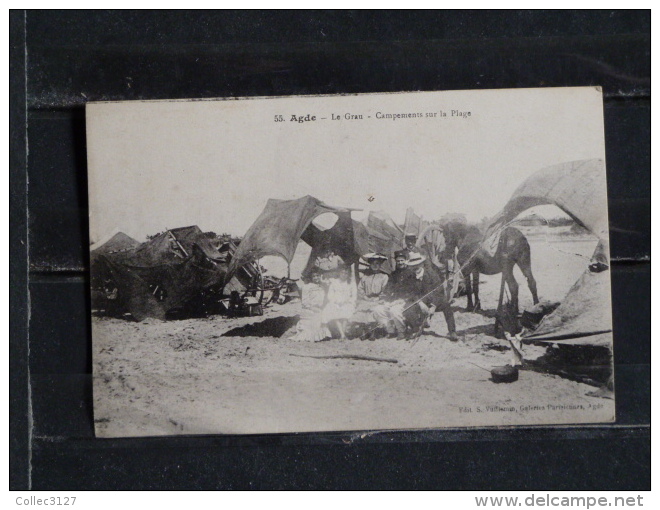 Z26 - 34 - Agde - Le Grau - Campements Sur La Plage - Edition Vuillemin - 1917 - Agde