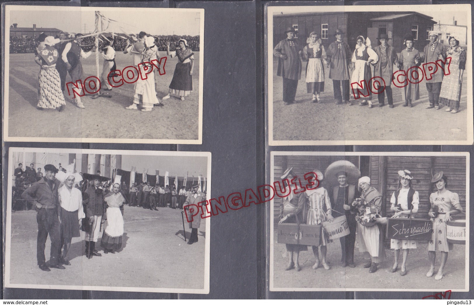 Archive Prisonnier Guerre Sergent Roger P. Oflag IV Elsterhorst Fête Des Provinces * Lettre Photos Très Rare Pétain - 1939-45