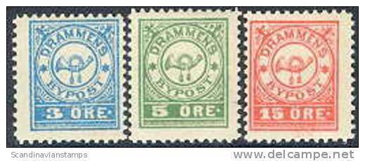 NOORWEGEN Bypost Drammen Serie PF-MNH-NEUF - Ortsausgaben