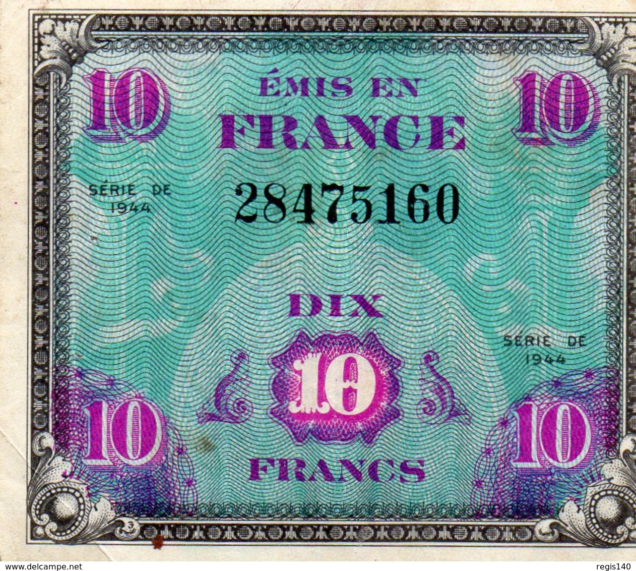 Billet Drapeau France - 10 Francs - 1944 Drapeau/France