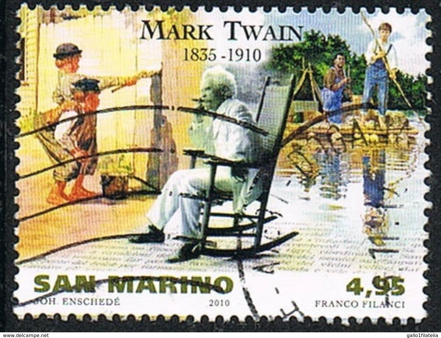 2010 - SAN MARINO - CELEBRI SCRITTORI - TWAIN - USATO / USED - Usati