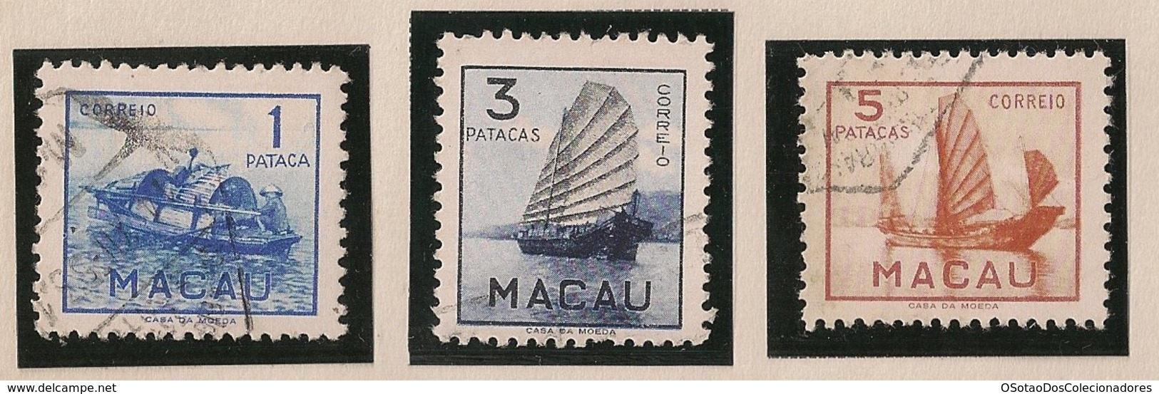 Macau Portugal China Chine 1951 - Embarcações Tipicas De Macao - Ships - Set Complete - Used - Oblitérés