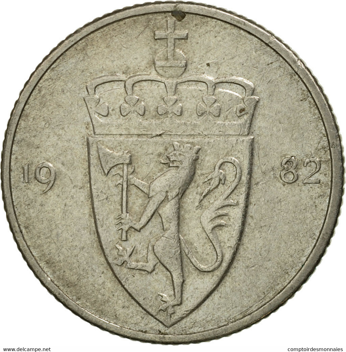 Monnaie, Norvège, Olav V, 50 Öre, 1982, TTB, Copper-nickel, KM:418 - Norvège