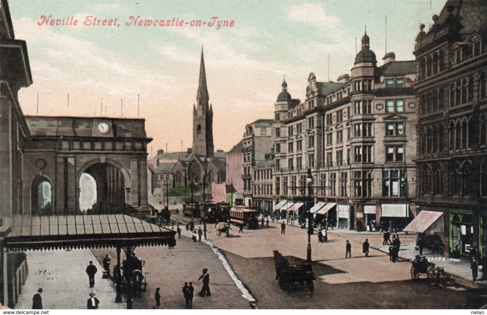 NEVILLE STREET-NEWCASTLE ON TYNE-NON VIAGGIATA-VALENTINE S SERIES-SOUVENIR POST CARD - Newcastle-upon-Tyne