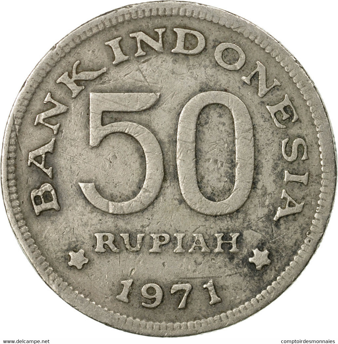 Monnaie, Indonésie, 50 Rupiah, 1971, B+, Copper-nickel, KM:35 - Indonesia