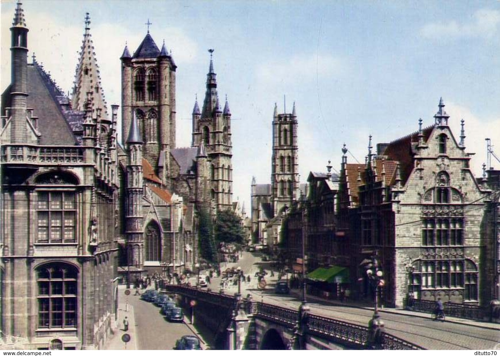 Gent - Sint Niklaaskerk - Belfort En Sint Baaiskert - Formato Grande Viaggiata Mancante Di Affrancatura – E 7 - Altri & Non Classificati