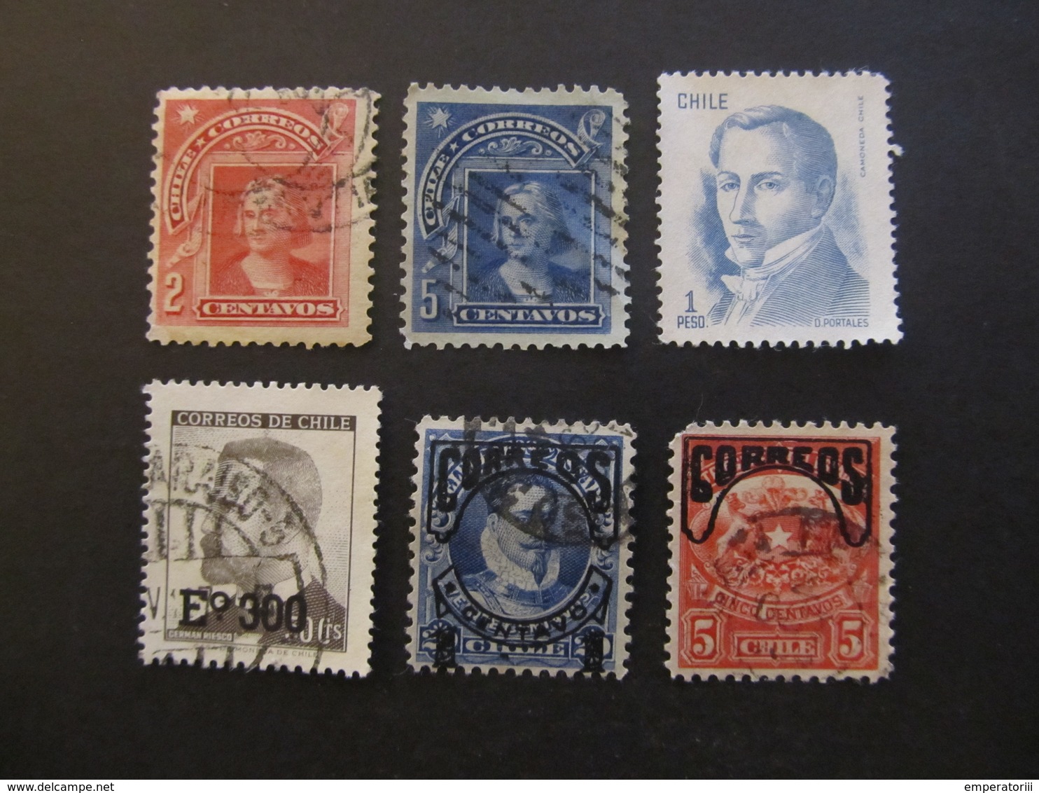 3375/35 - CHILE - EXCELLENT GROUP OF OLD STAMPS - VERY FINE CONDITIONS - Chile