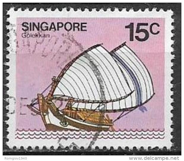SINGAPORE 1980  NAVI YVERT. 336 USATO VF - Singapore (1959-...)