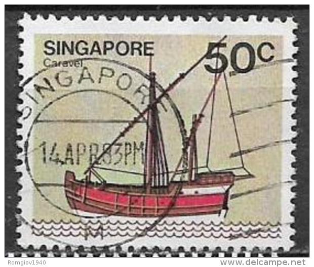 SINGAPORE 1980  NAVI YVERT. 341 USATO VF - Singapur (1959-...)