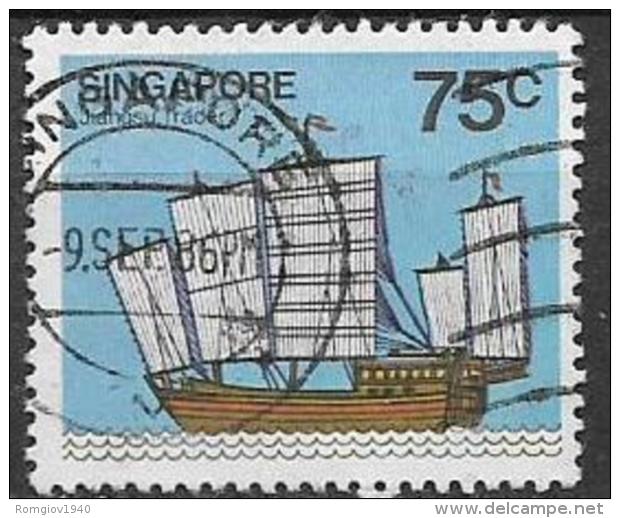 SINGAPORE 1980  NAVI YVERT. 342 USATO VF - Singapore (1959-...)