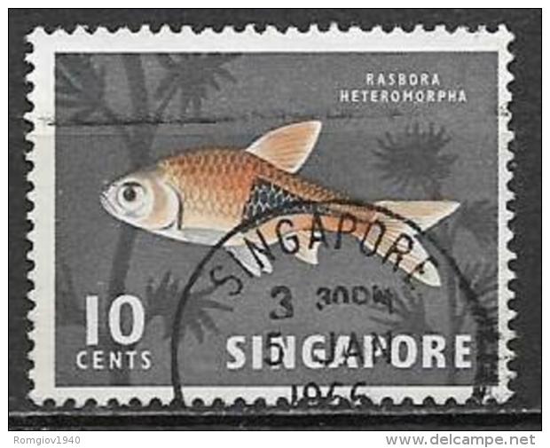 SINGAPORE COLONIA INGLESE 1962-68 YVERT 57 USATO VF - Singapore (1959-...)