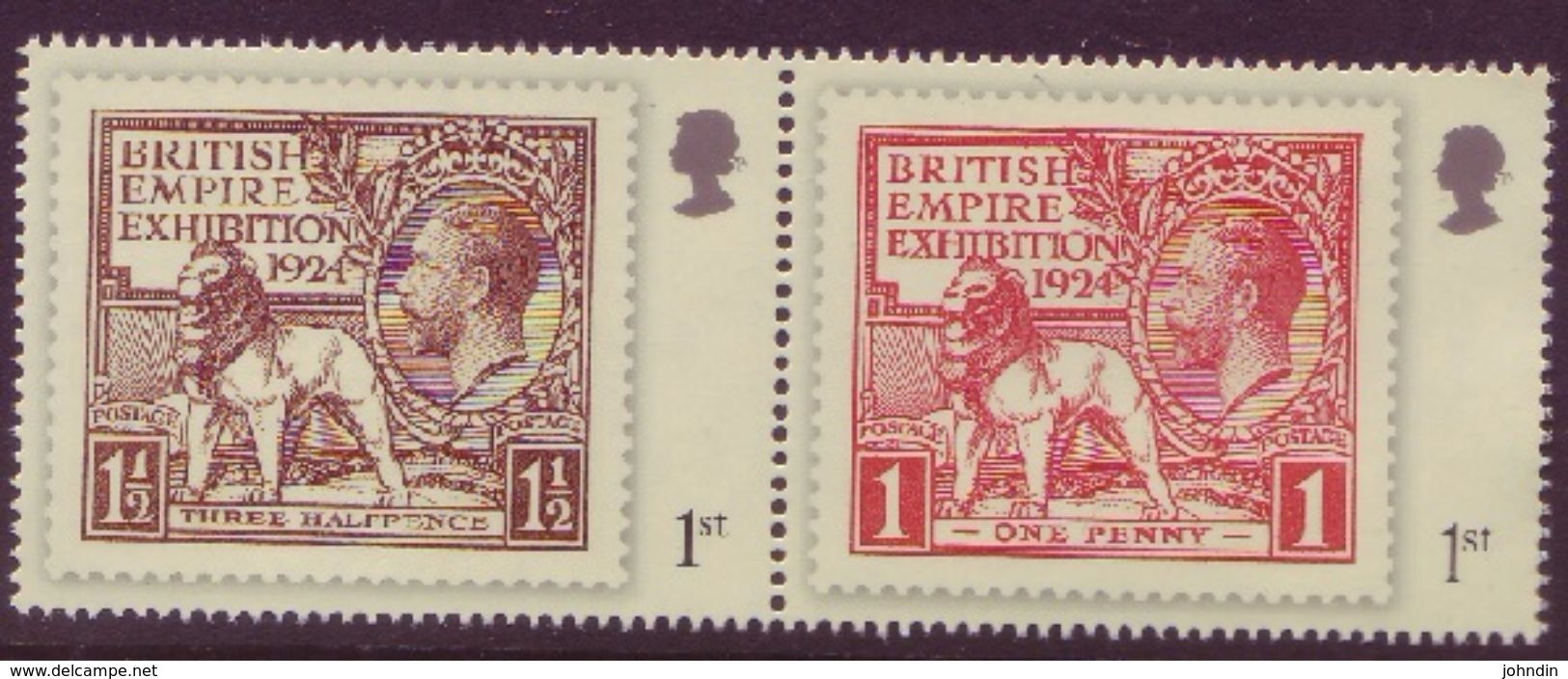 Se Tenant Pair Of 2010 GB 1924 British Empire Exhibition Design Stamps SG 3067 & 3068 UM/MNH - Unused Stamps