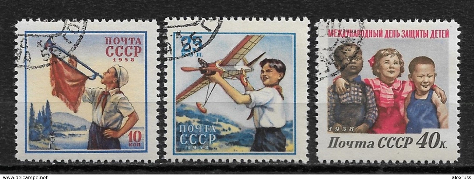 Russia/USSR 1958,Protection Of Children,Scott # 2068-2070,VF CTO NH**OG (RU-3) - Unused Stamps