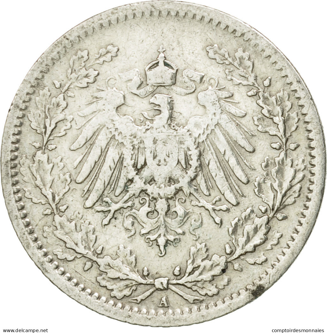 Monnaie, GERMANY - EMPIRE, 1/2 Mark, 1906, Berlin, TTB+, Argent, KM:17 - 1/2 Mark