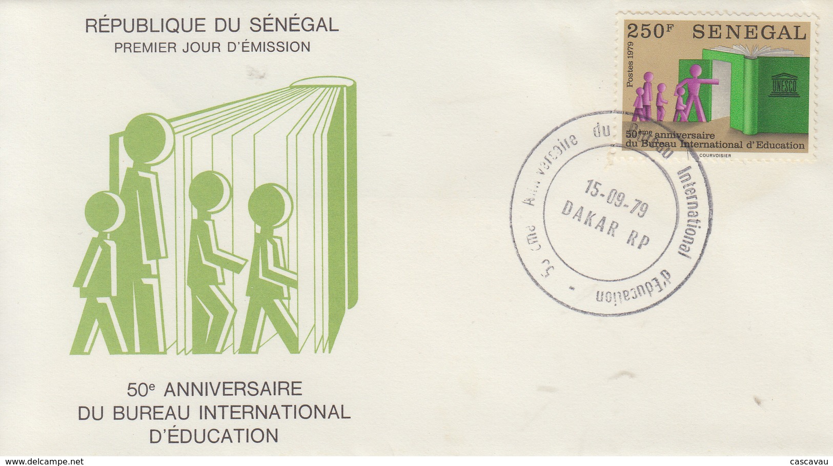 Enveloppe  FDC  1er  Jour   SENEGAL   50éme  Anniversaire  Du  Bureau  International  D' Education   1979 - Sénégal (1960-...)