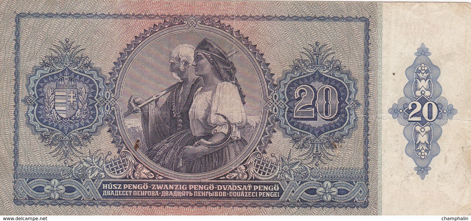 Hongrie - Billet De 20 Pengo - 15 Janvier 1941 - Hungary
