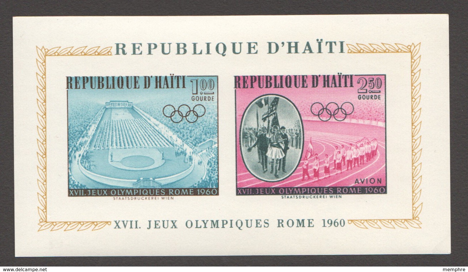 1960  Jeux Olympiques De Rome: Stade, Défilé Des Athlètes ** - Haití