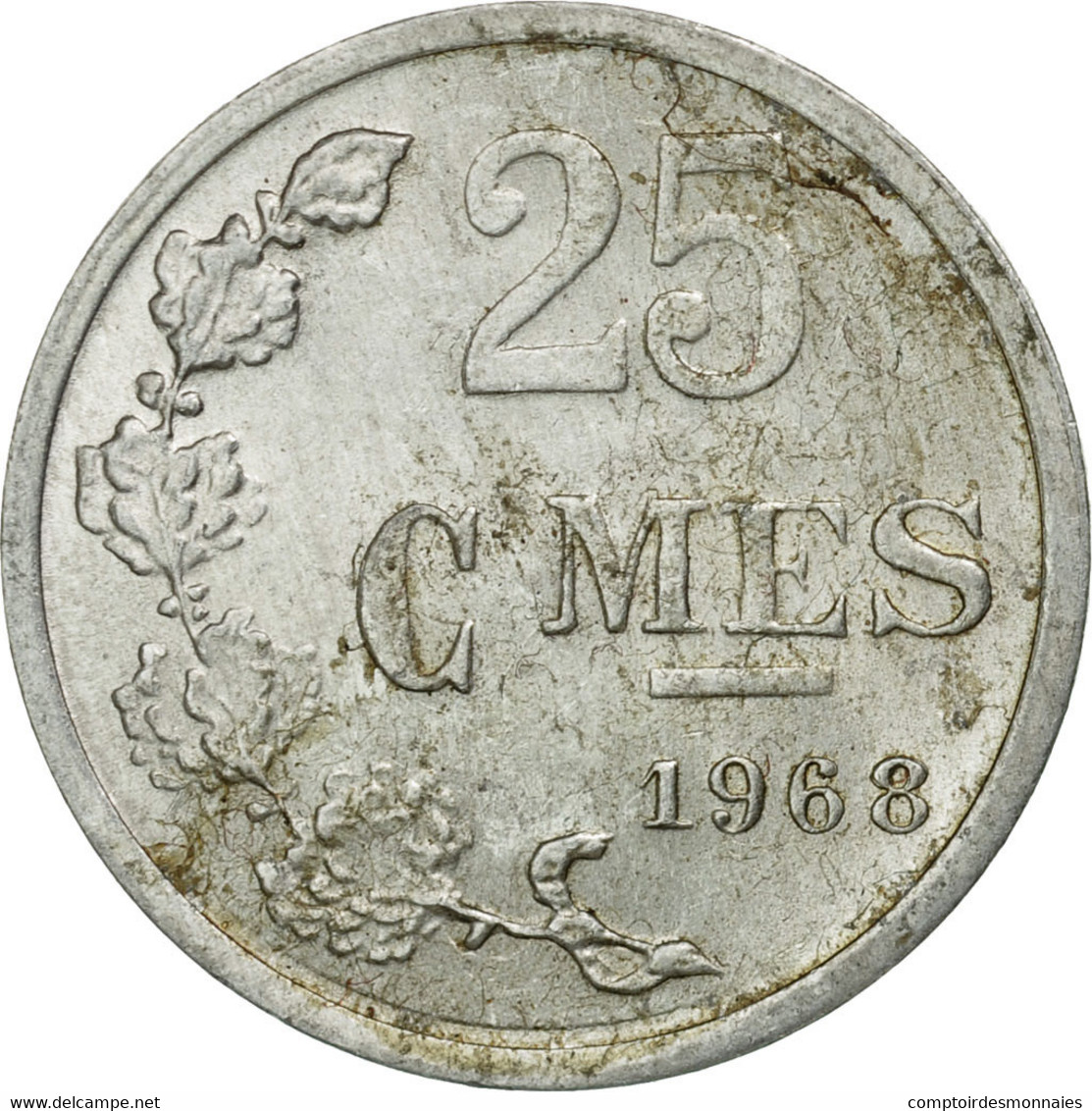 Monnaie, Luxembourg, Jean, 25 Centimes, 1968, B+, Aluminium, KM:45a.1 - Luxembourg