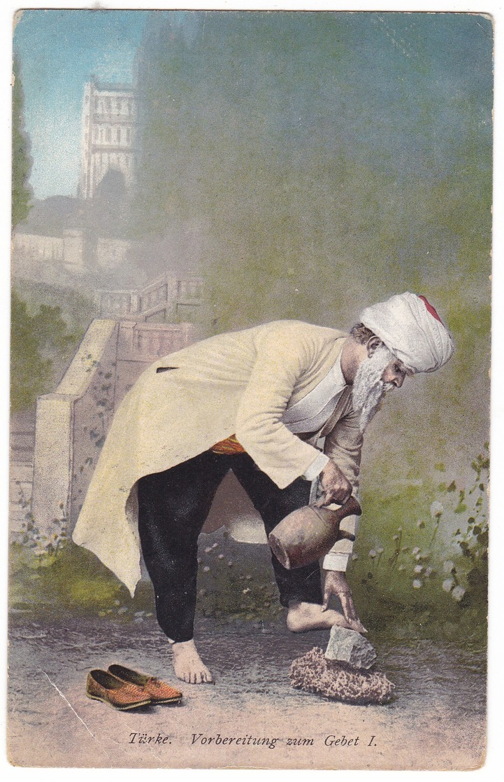 8849 Bosnia & Herzegovina, Old Postcard Unused: Turkish Old Man Priming For Prayer - Bosnie-Herzegovine