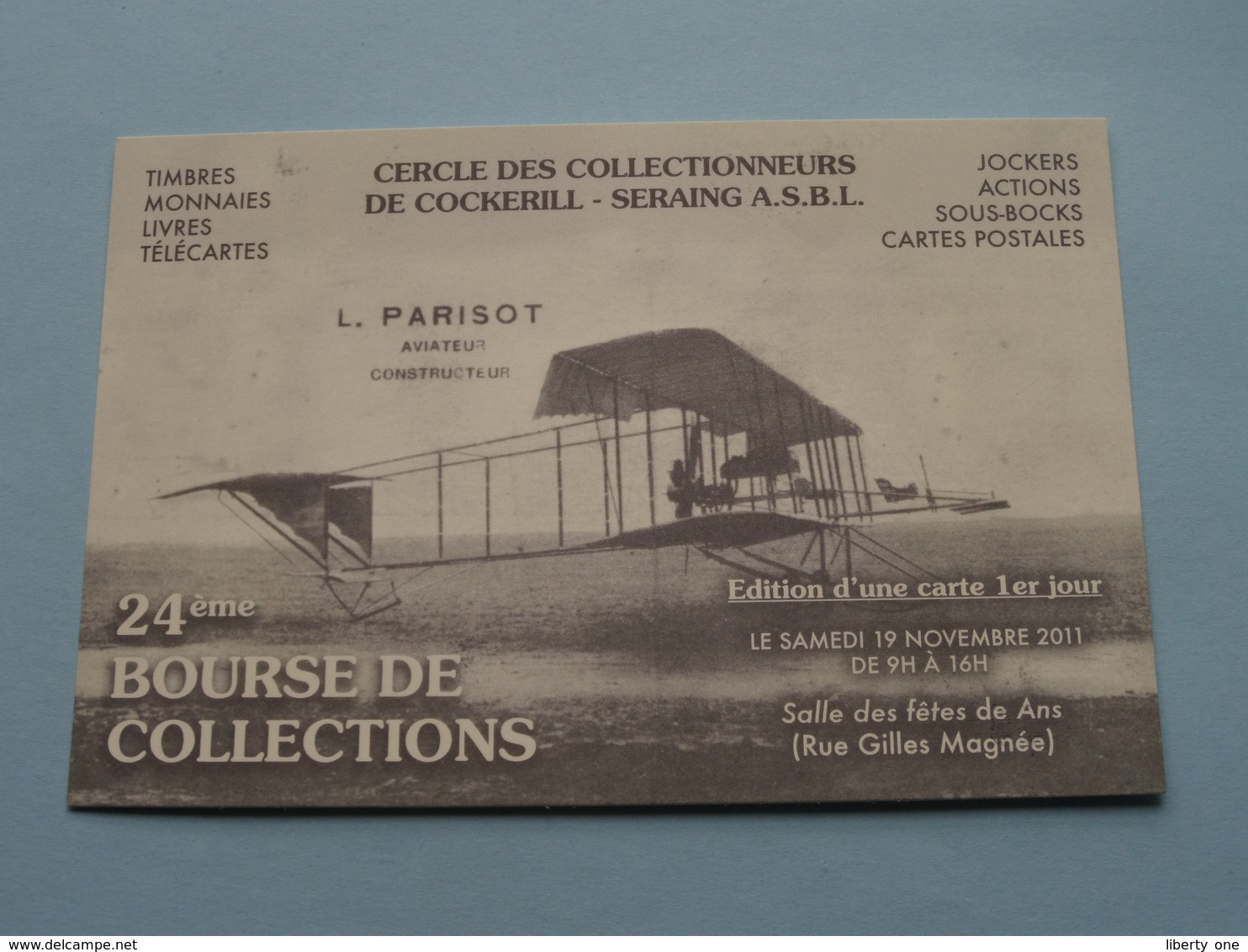 24ème BOURSE De COLLECTIONS ( Cercle Des Collectionneurs De Cockerill - SERAING ) ANS à 2011 ( N° 245 ) ! - Bourses & Salons De Collections