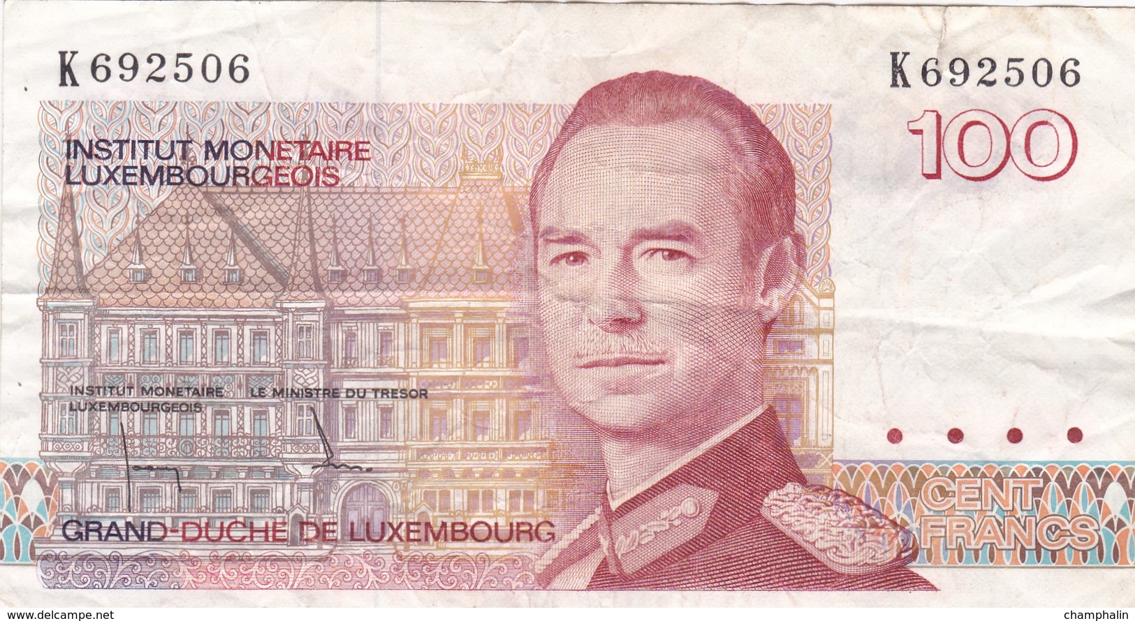 Luxembourg - Billet De 100 Francs - Grand-Duc Jean - 1993 - Luxembourg