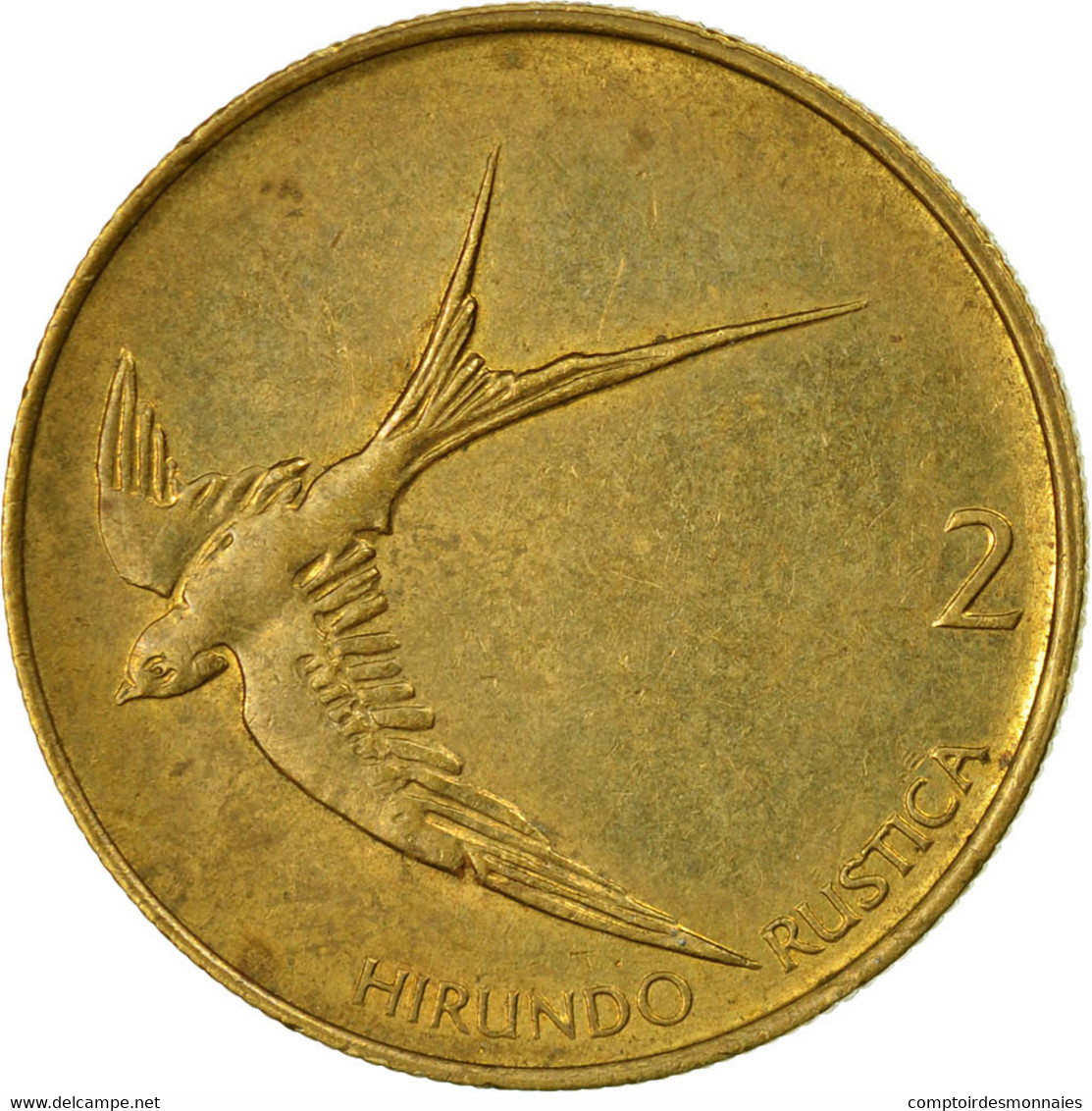 Monnaie, Slovénie, 2 Tolarja, 1993, TB+, Nickel-brass, KM:5 - Slovénie