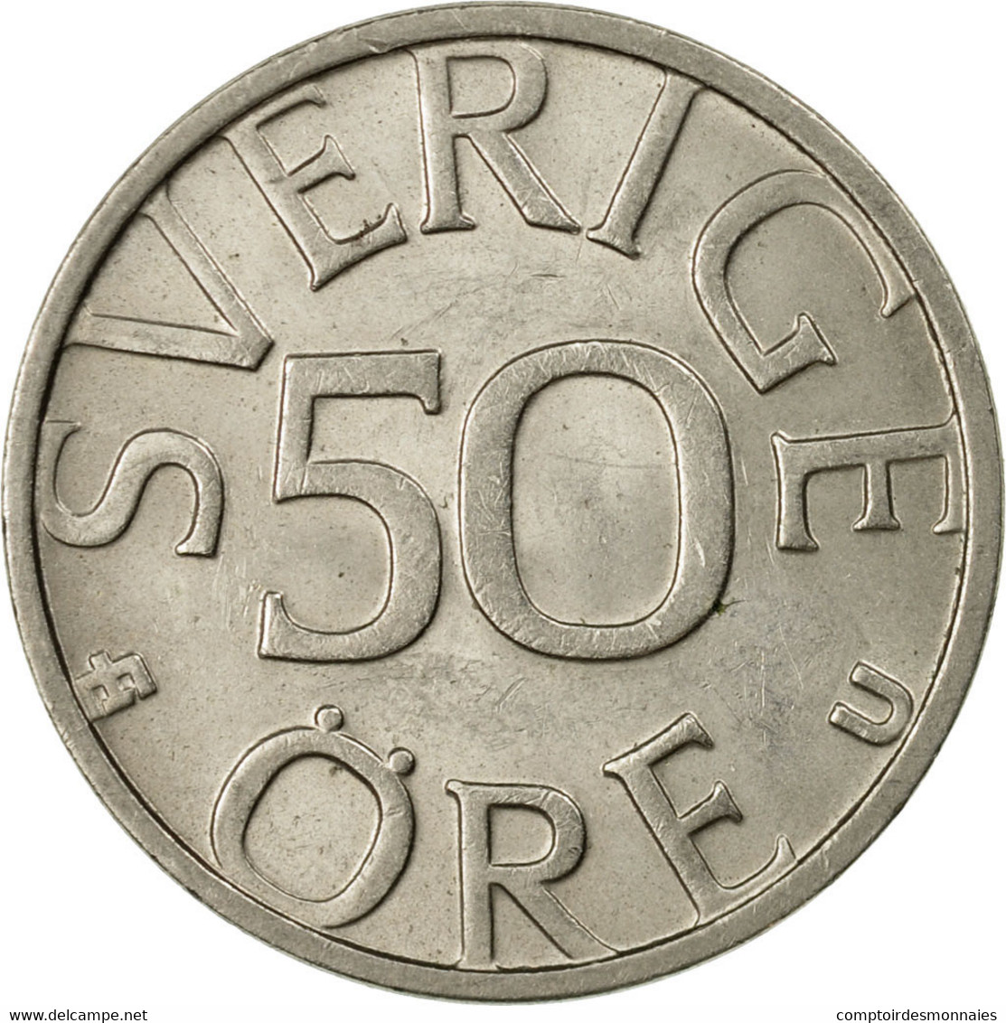 Monnaie, Suède, Carl XVI Gustaf, 50 Öre, 1985, TTB+, Copper-nickel, KM:855 - Suède