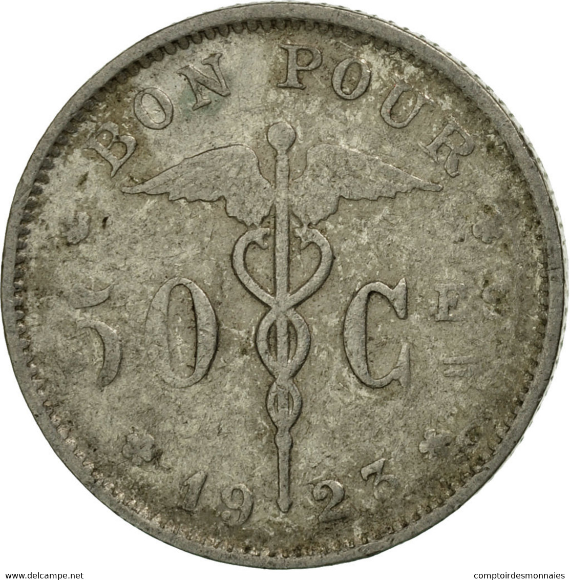Monnaie, Belgique, 50 Centimes, 1923, B+, Nickel, KM:87 - 50 Centimes