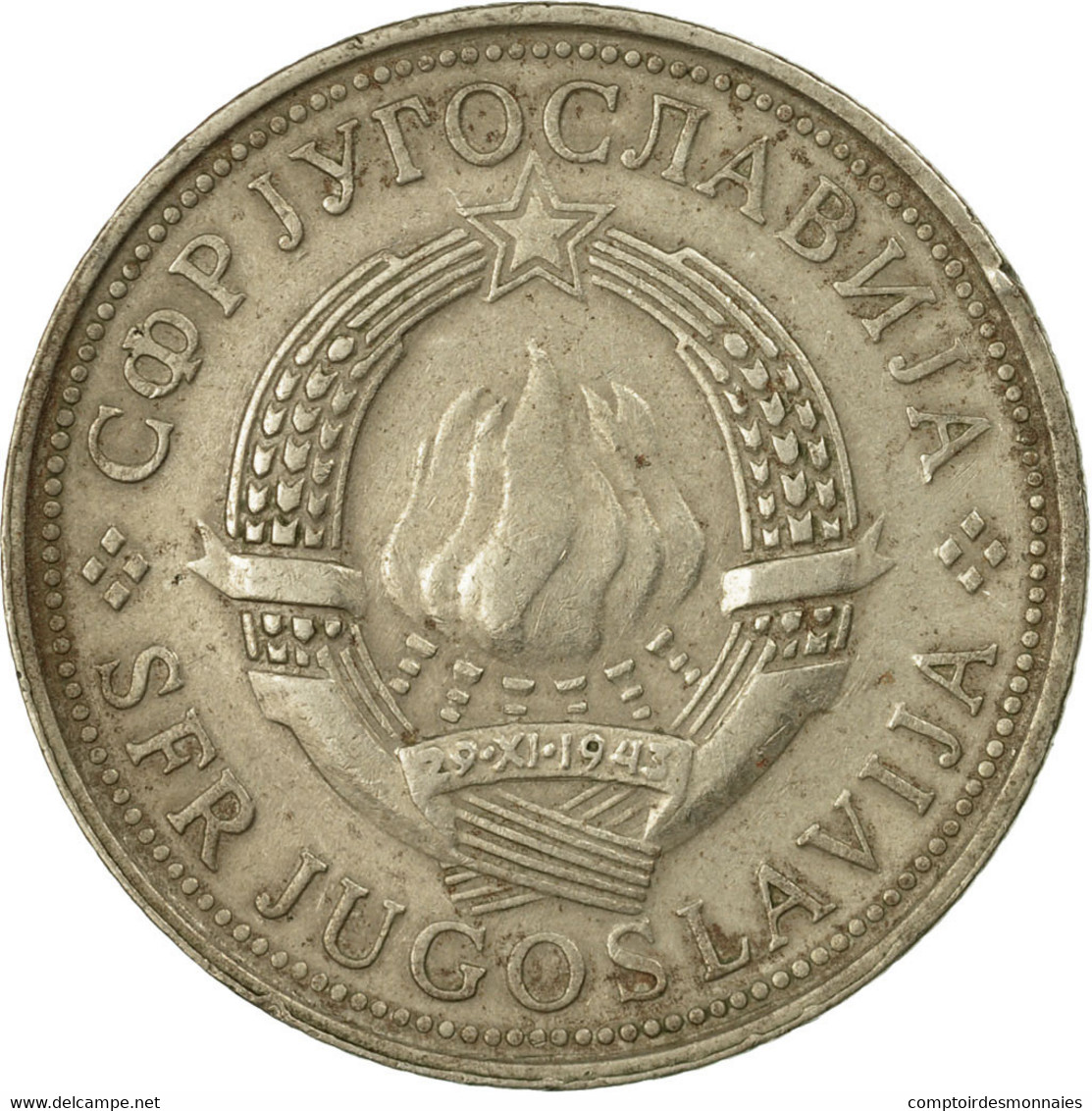 Monnaie, Yougoslavie, 5 Dinara, 1976, TB, Copper-Nickel-Zinc, KM:58 - Yougoslavie