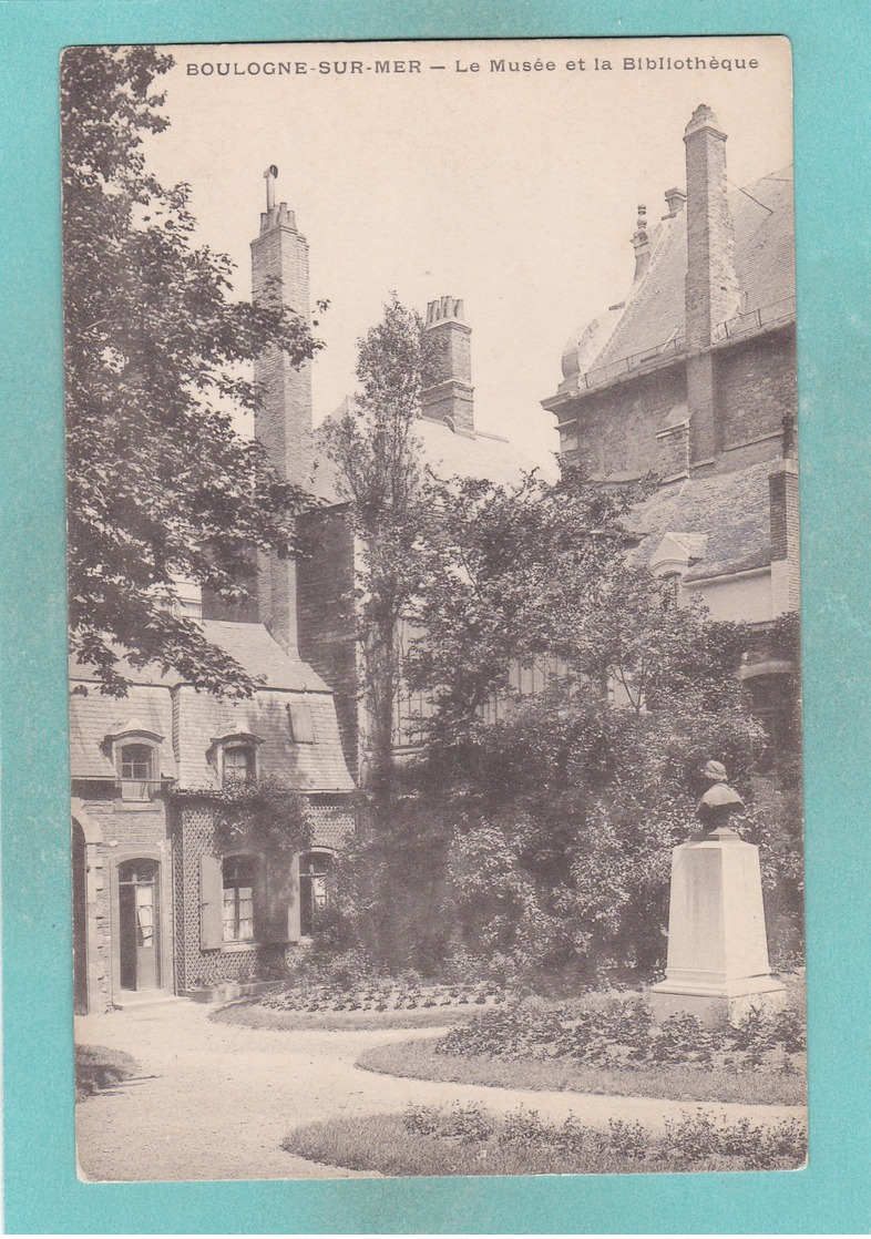 Old Post Card Of Le Musee Et La Bibllotheque,Boulogne-sur-Mer, Hauts-de-France, France,S65. - Boulogne Sur Mer