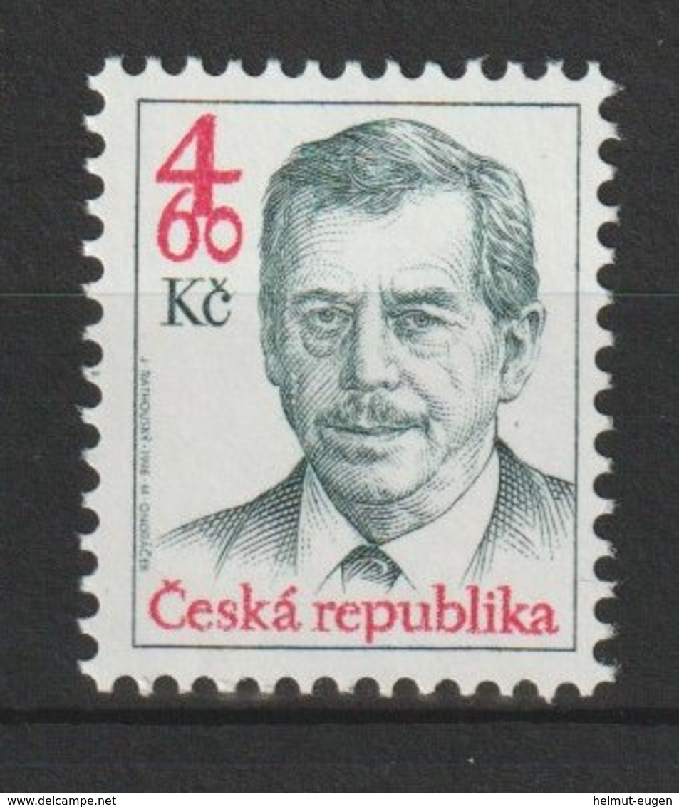 MiNr. 167  Tschechische Republik: 1998, 22. Jan. Freimarke: Václav Havel. - Neufs