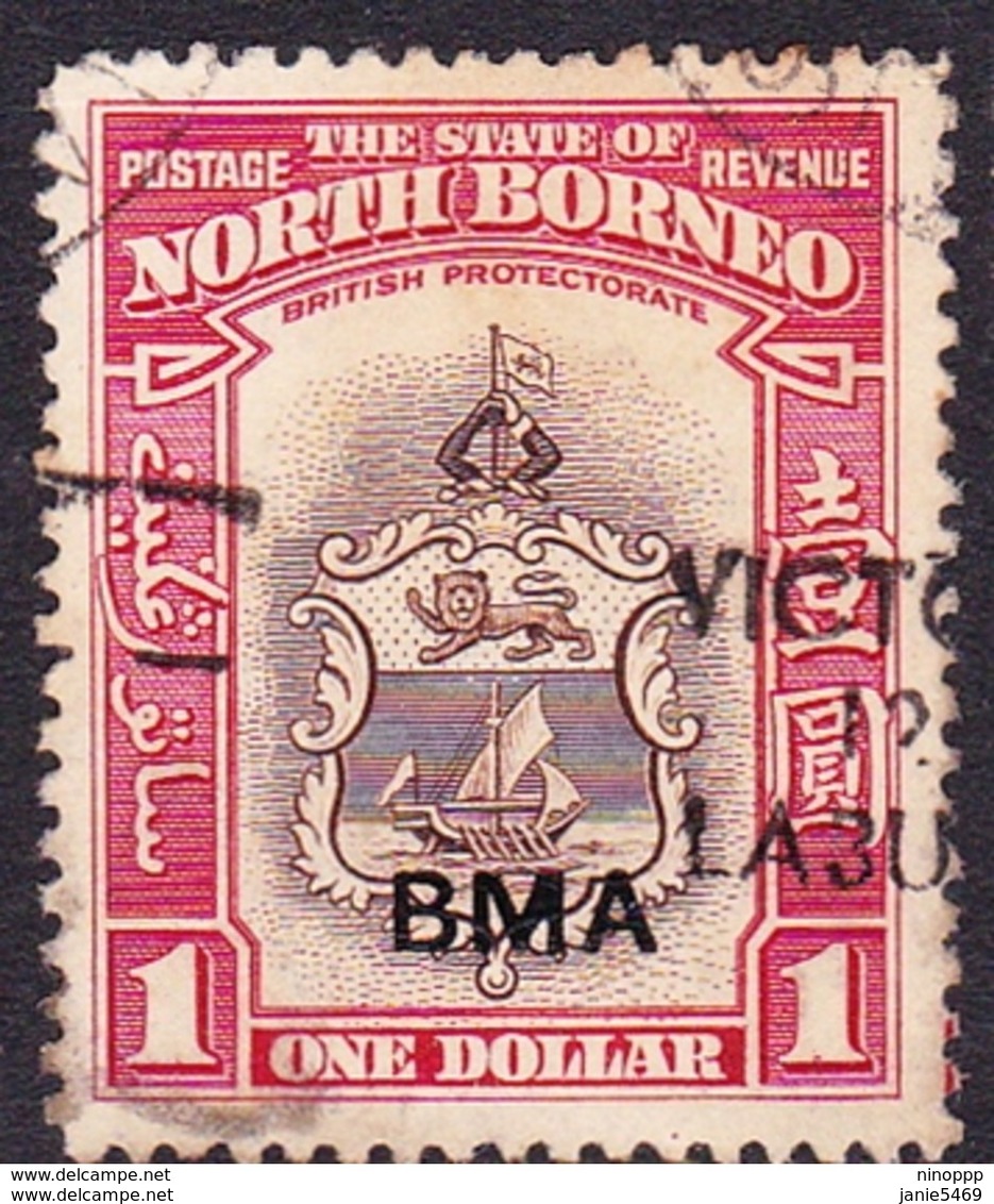 Malaysia-Sabah SG 332 1945 British Military Administration $ 1.00 Brown And Carmine Used - Sabah