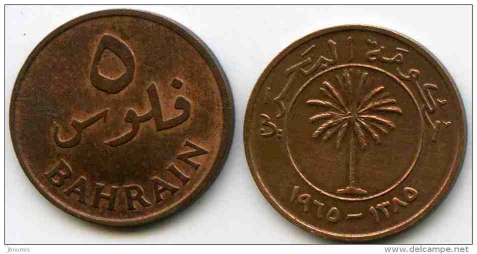 Bahreïn Bahrain 5 Fils 1385 1965 KM 2 - Bahreïn