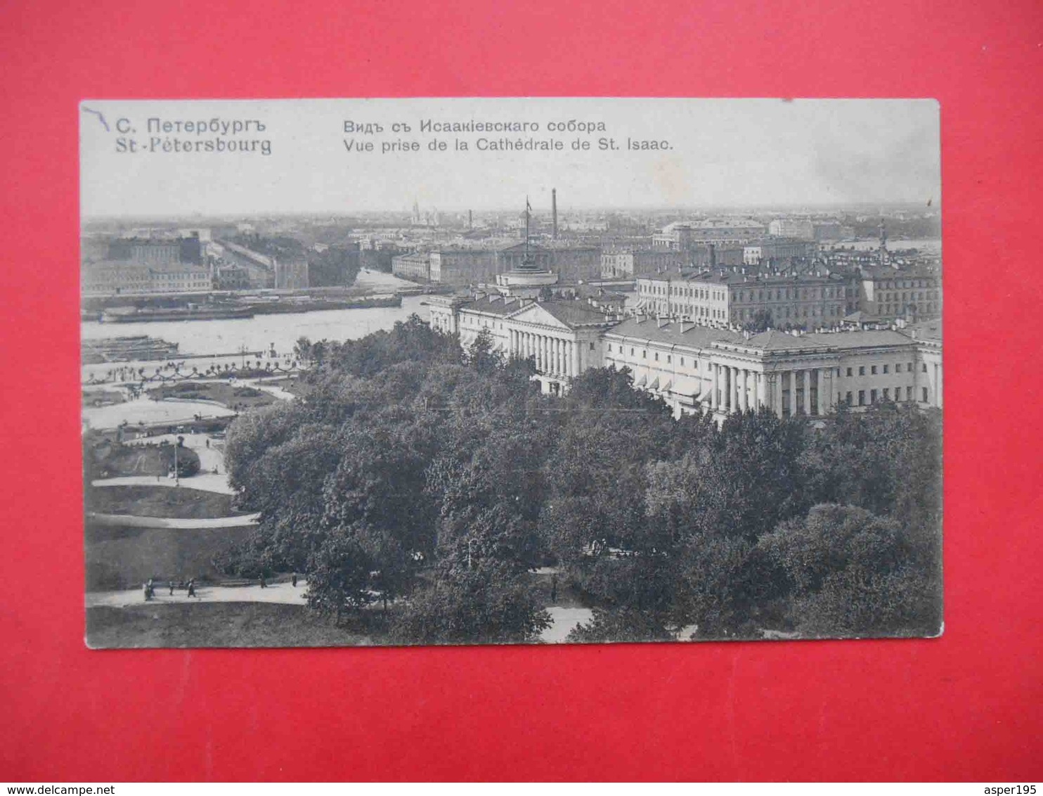 RUSSIA Saint Petersburg General View From St. Isaac's Cathedral. Postcard Pre 1917 - Russie