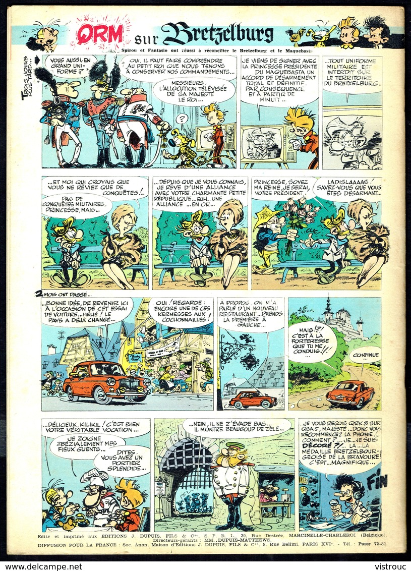 SPIROU N° 1340 - Année 1963 - Couverture "Gaston" De FRANQUIN. - Spirou Magazine