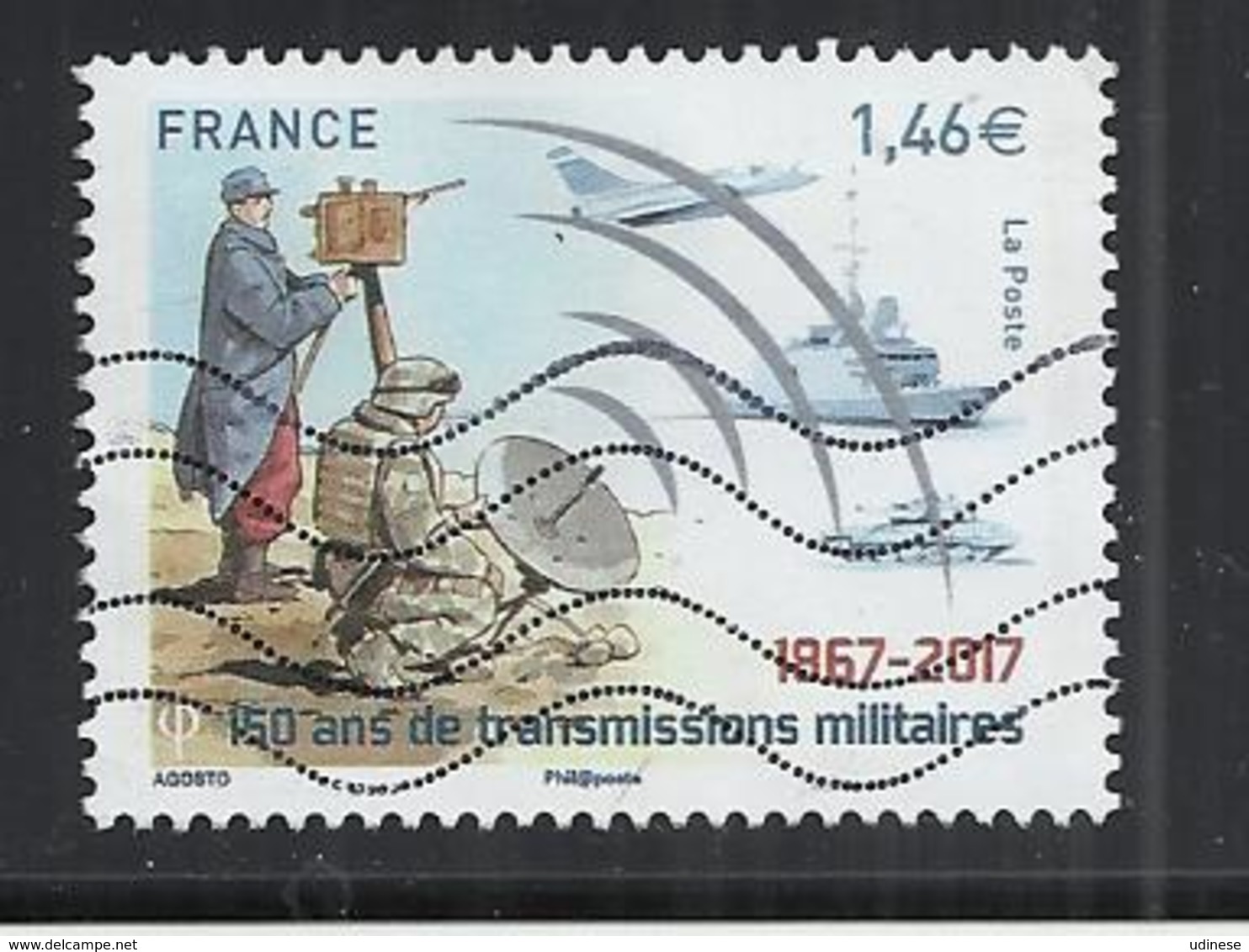 FRANCE 2017 - 150 ANS DE TRANSMISSIONS MILITAIRES - OBLITERE USED GESTEMPELT USADO - Oblitérés