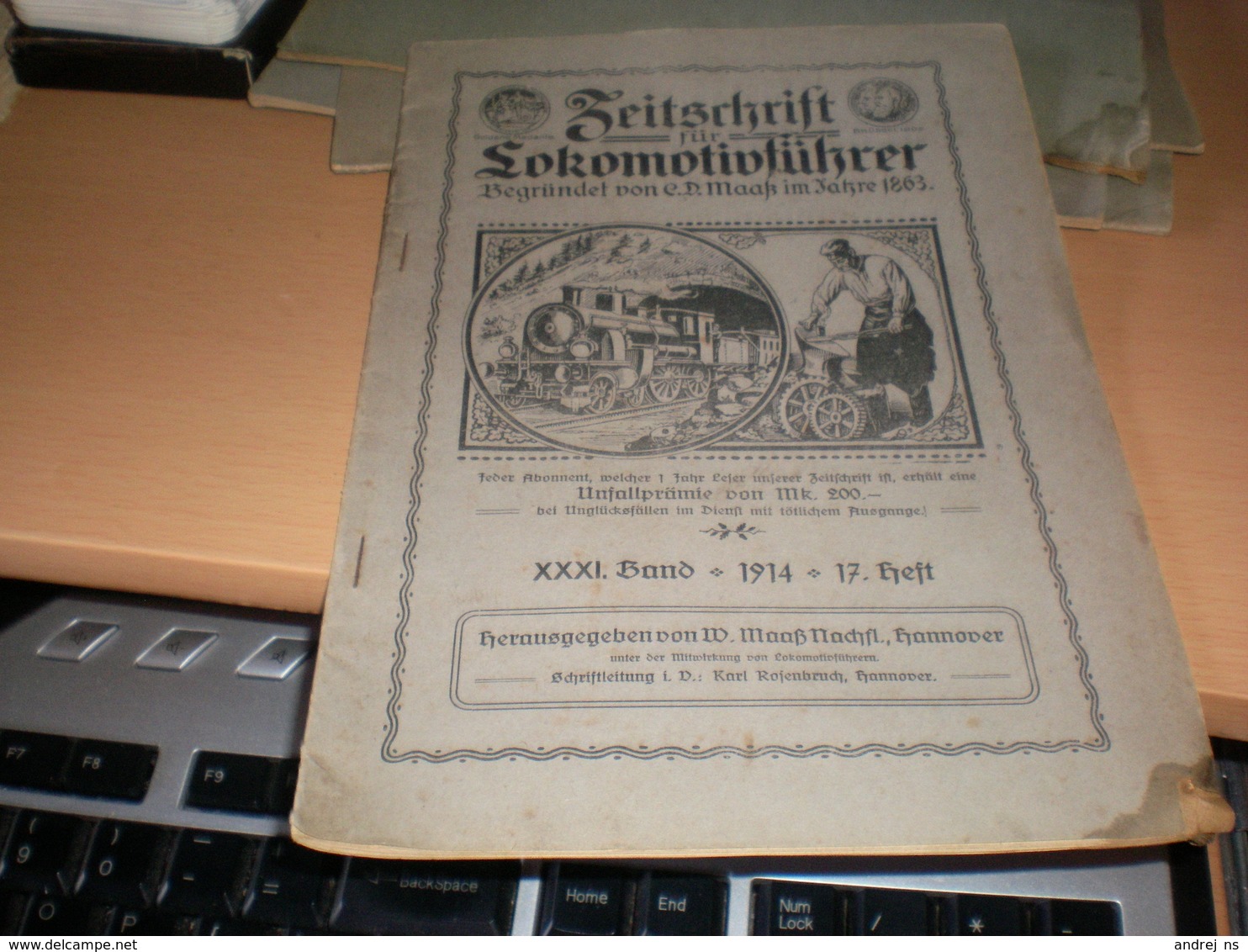 Zeitschrift Lokomotivfuhrer 1914 - Automóviles & Transporte