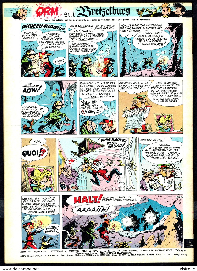 SPIROU N° 1333 -  Année 1963 - Couverture "GASTON" De FRANQUIN. - Spirou Magazine