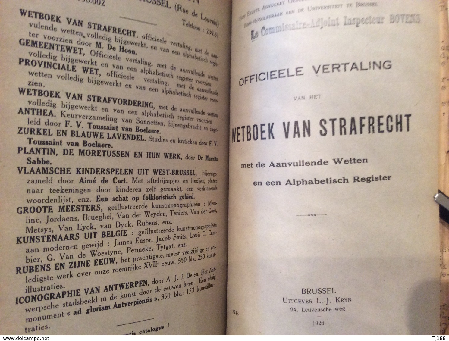 Officiële Vertaling Van De Gemeentewet (1928), Provinciale Wet (1929), Wetboek Van Strafrecht (1926) - Police & Gendarmerie