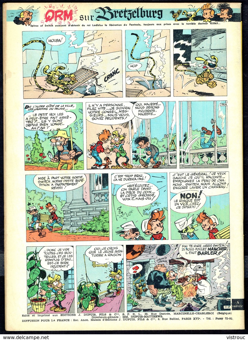 SPIROU N° 1322 -  Année 1963 - Couverture "GASTON" De FRANQUIN Et "JERRY SPRING" De JIGE. - Spirou Magazine