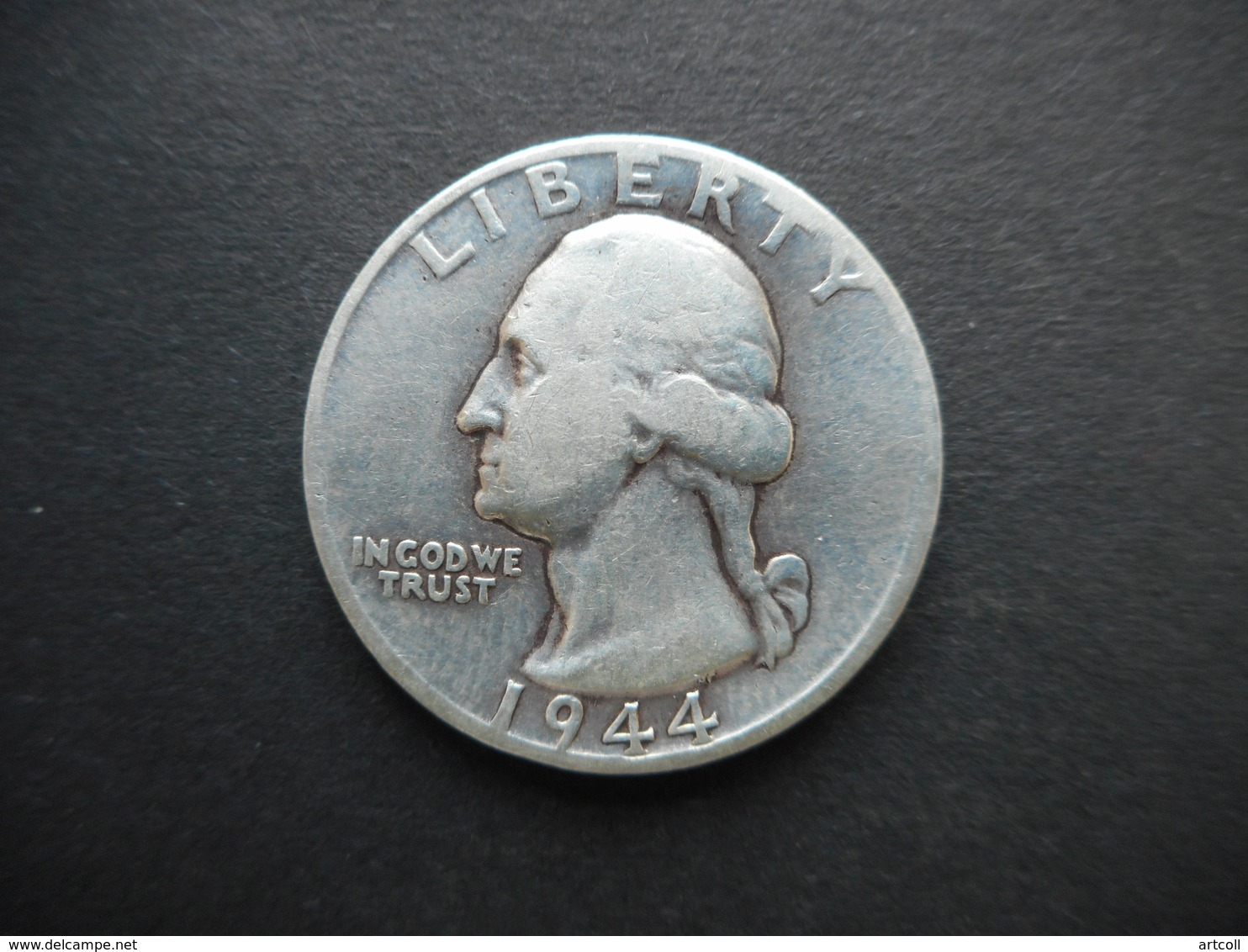 United States ¼ Dollar 1944  D Washington Silver Quarter - 1932-1998: Washington