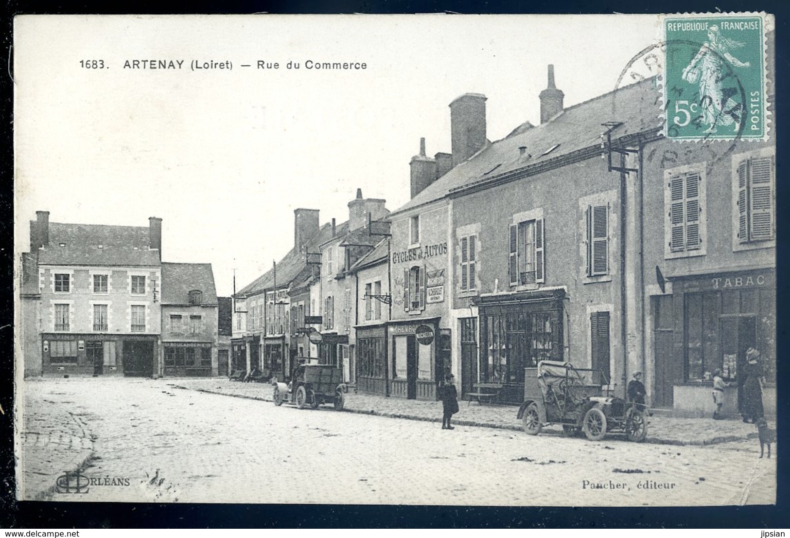 Cpa Du 45  Artenay Rue Du Commerce   SEPT18-37 - Artenay