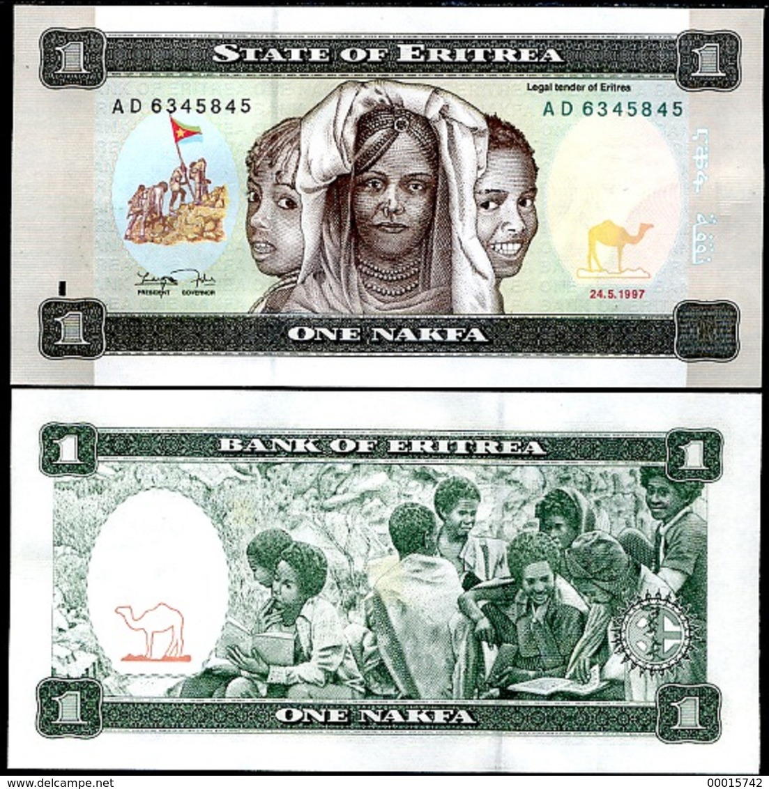 Eritrea 1 Nakfa 1997 P-1 UNC D-0131 - Erythrée