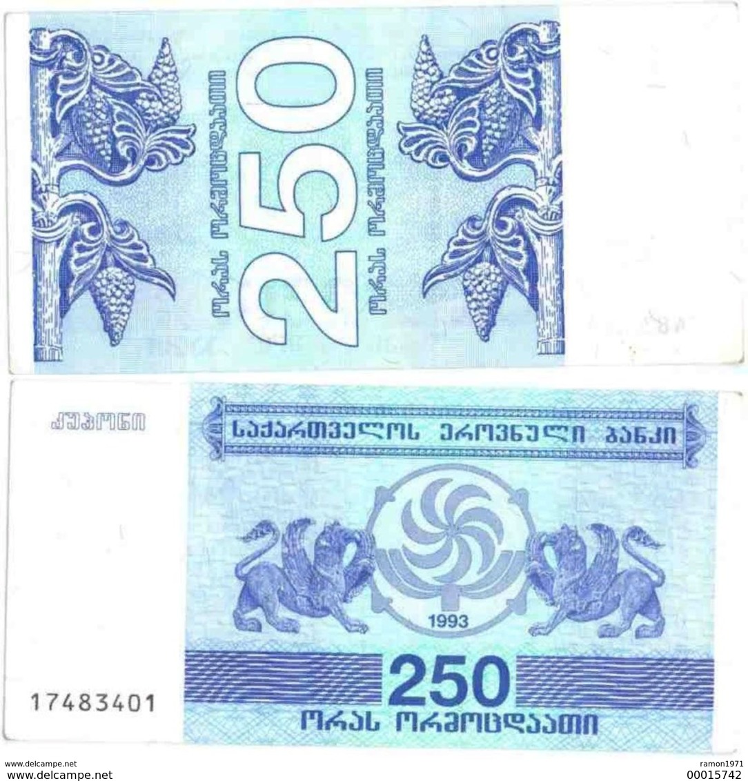 Georgia 250 Laris 1993 P-43a UNC - Géorgie